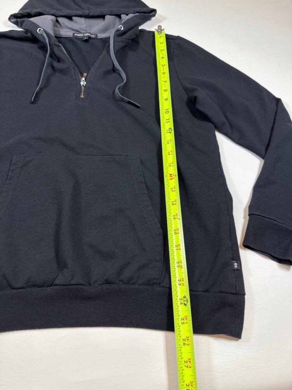 Robert Barakett Black Hoodie With Gray Lining Large Pullover (KK596) - Picture 3 of 8